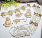 New Stylish Pearl & Golden Double Mala Set
