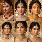New Stylish Zarcoon & Kundan Crystal Choker Set in Multiple Colors