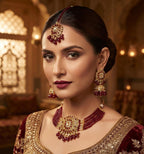 New Stylish Zarcoon & Kundan Crystal Choker Set in Multiple Colors