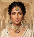 New Stylish Zarcoon & Kundan Crystal Choker Set in Multiple Colors