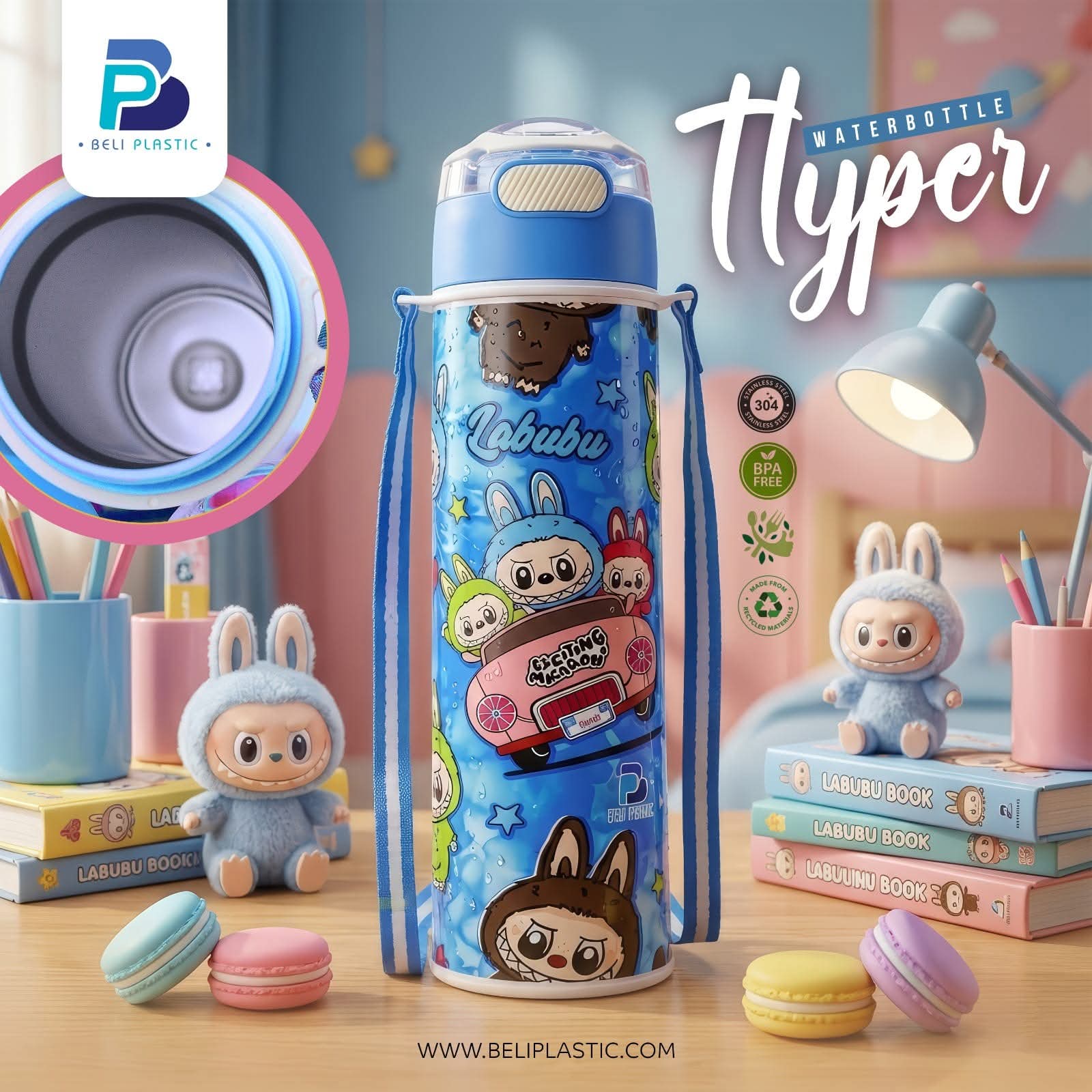 Hyper Kids Stainless Steel Insulated Water Bottle - 650ML