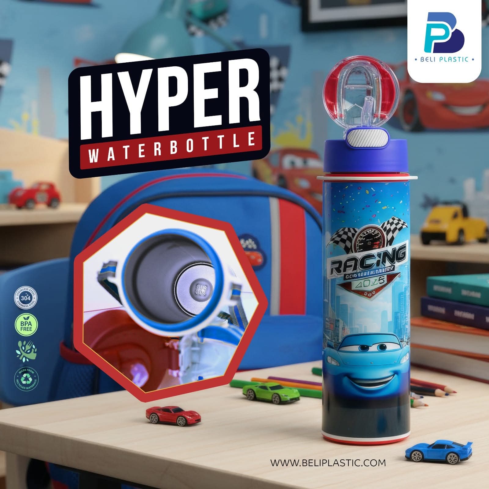 Hyper Kids Stainless Steel Insulated Water Bottle - 650ML