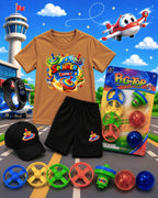 Kids Summer Pack of 6 Deal (T-Shirt, Short, Cap, Watch & Free Spinner Toy)