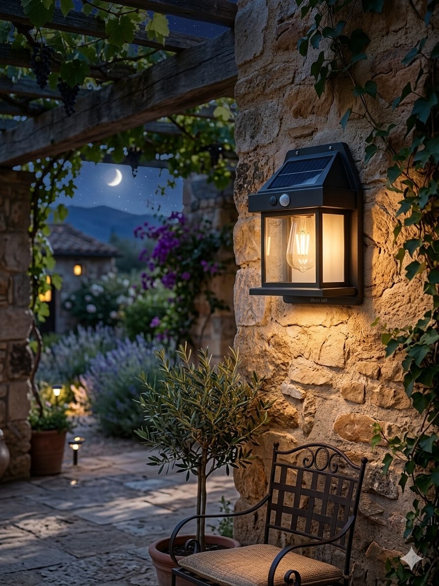 Waterproof Sensor Single Solar Wall Light