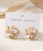Stainless Steel Beautiful Floral Stud Earrings