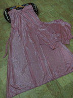 Moonlight Glitter 2-Piece Maxi Dress with Matching Jacket & Adjustable Belt