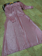 Moonlight Glitter 2-Piece Maxi Dress with Matching Jacket & Adjustable Belt