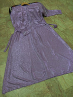 Moonlight Glitter 2-Piece Maxi Dress with Matching Jacket & Adjustable Belt
