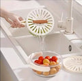 Multipurpose Drainage Kitchen and Fridge Basket with Replaceable Handles & Lid Cover