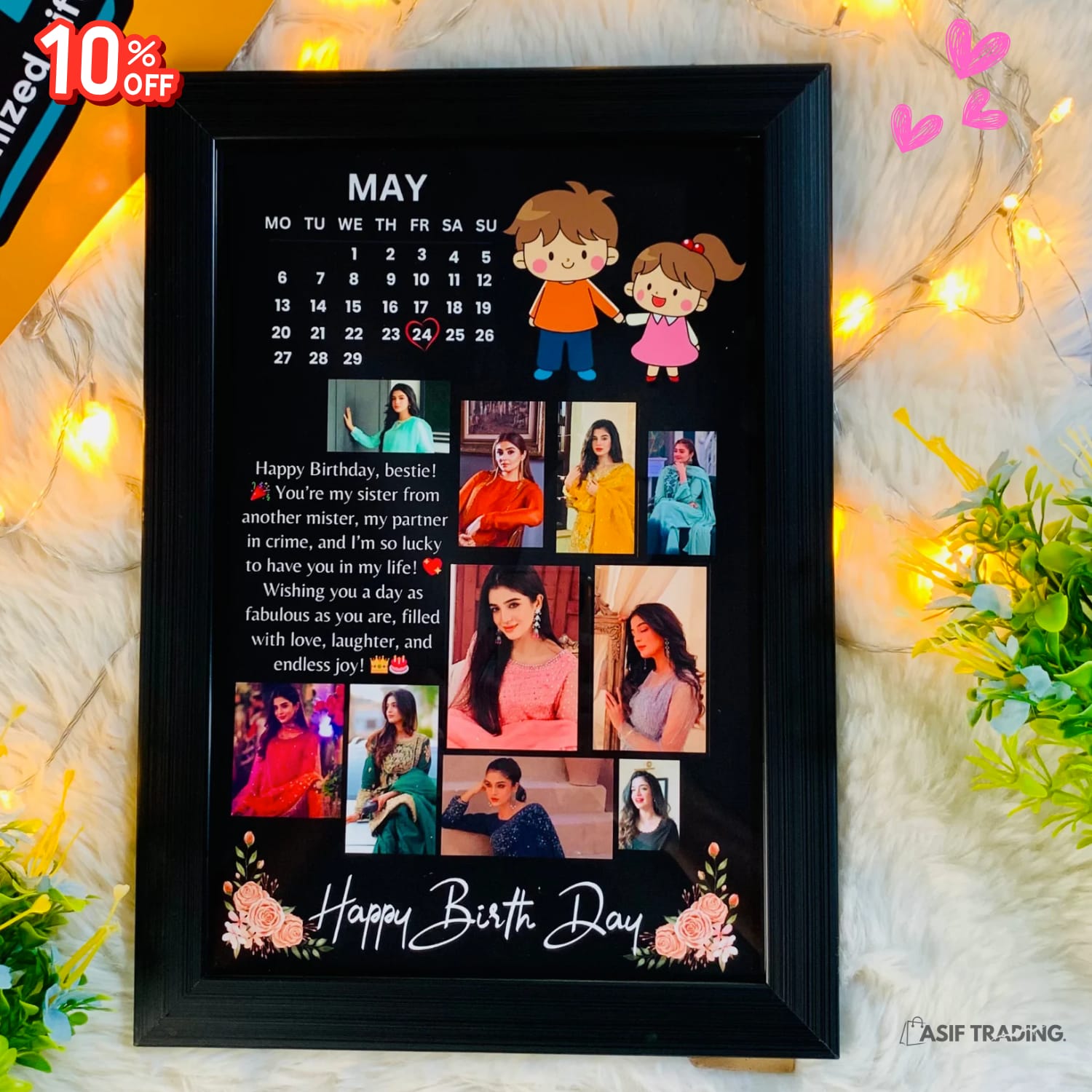 Customized Wall Hanging & Table Stand Photo Frame (Multiple Sizes)