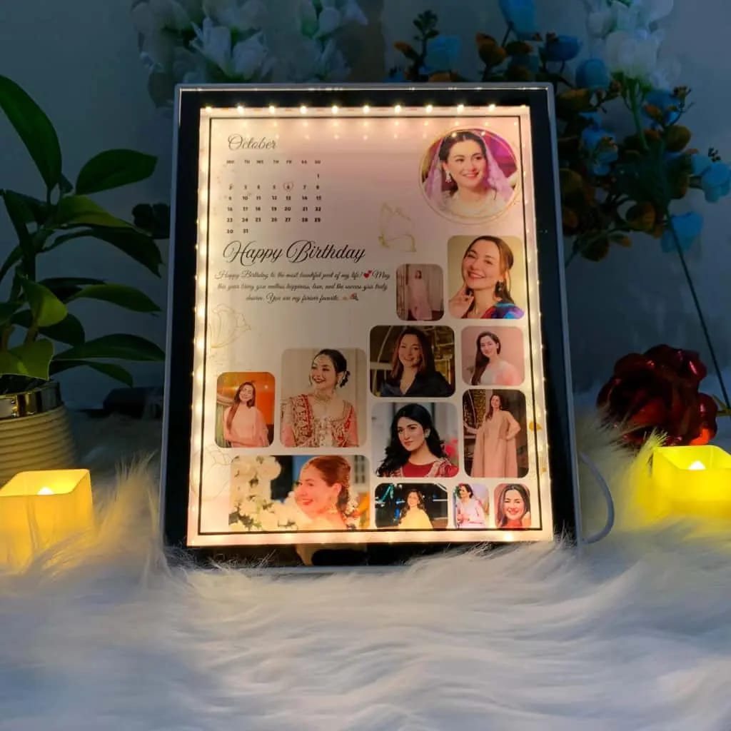 Customized Square Magic Mirror Frame with Name & Picture