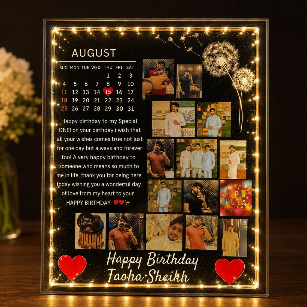 Customized Square Magic Mirror Frame with Name & Picture
