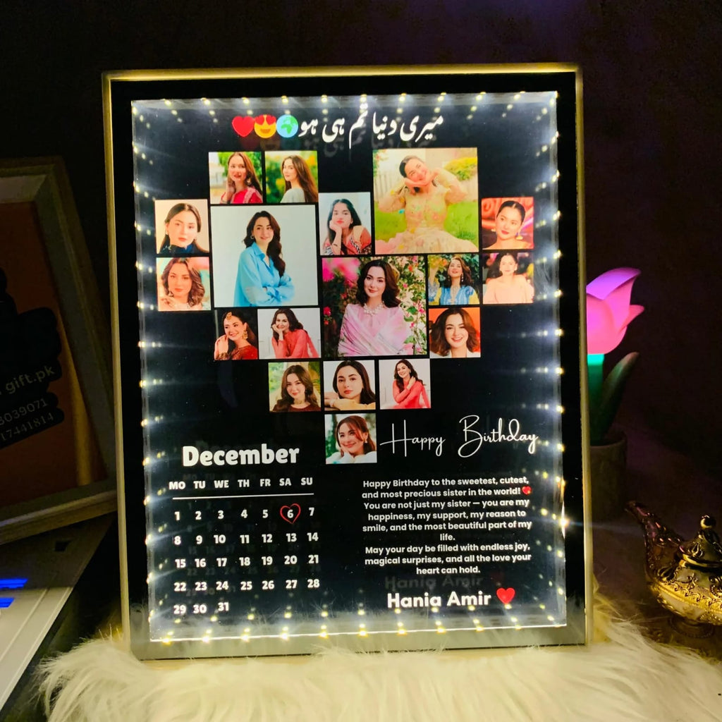 Customized Square Magic Mirror Frame with Name & Picture