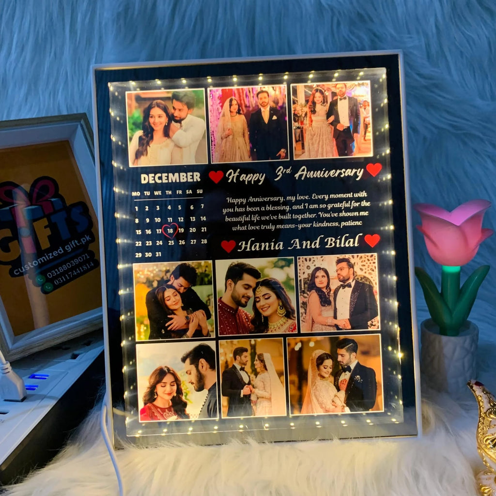 Customized Square Magic Mirror Frame with Name & Picture