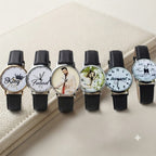 Customized Name & Picture Leather Watch
