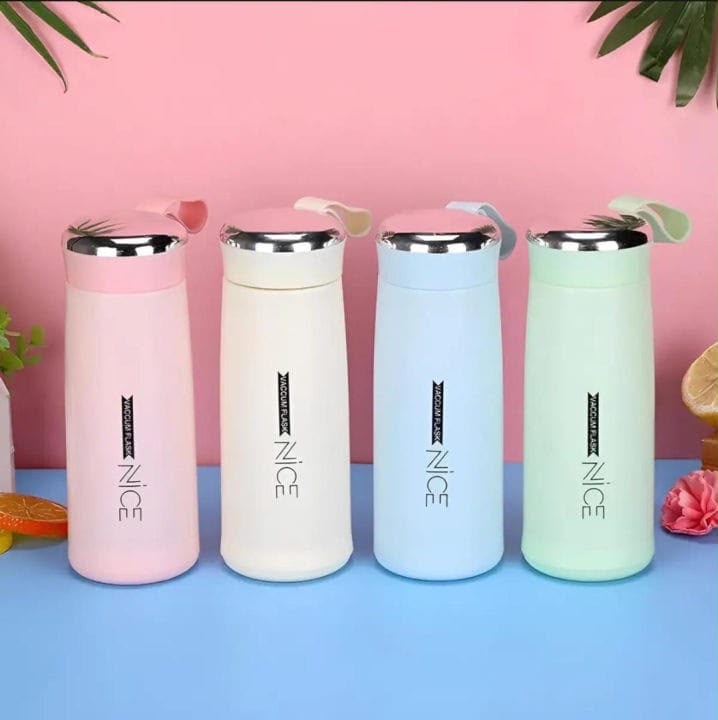 Nice Glass Water Bottle with Plastic Coated Cover and Lid (Glass Material)