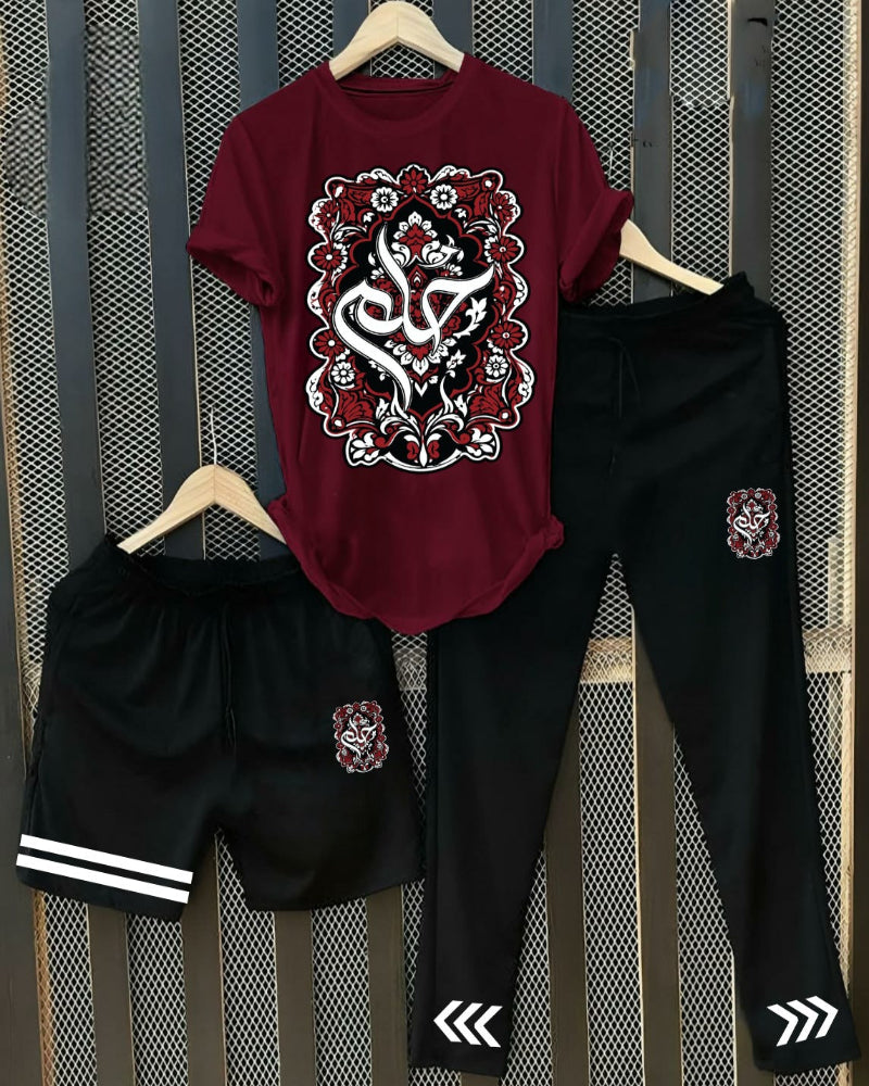 Pack of 3 Summer Tracksuit – Cotton Jersey T-Shirt, Trouser & Shorts