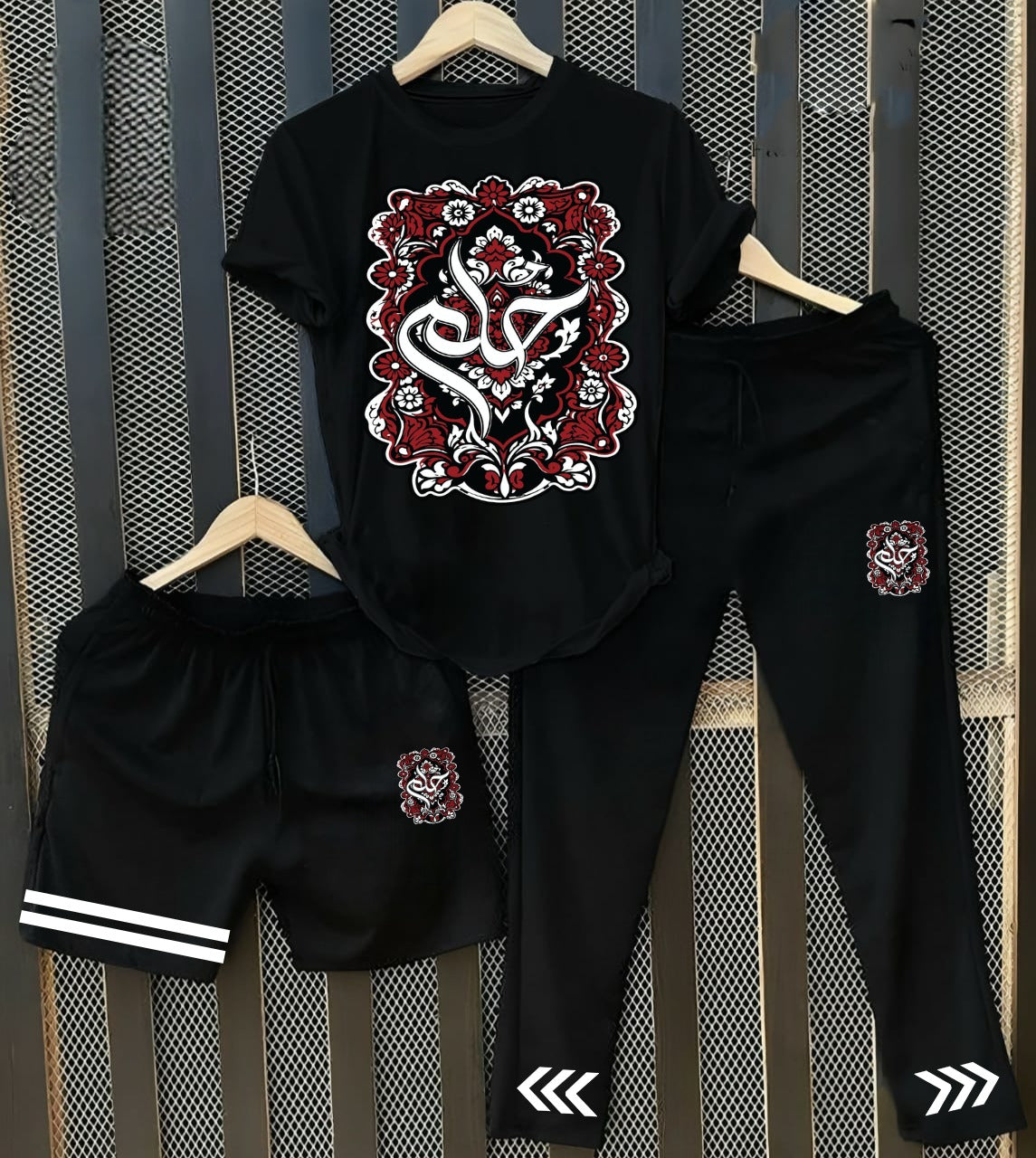 Pack of 3 Summer Tracksuit – Cotton Jersey T-Shirt, Trouser & Shorts