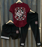 Pack of 3 Summer Tracksuit – Cotton Jersey T-Shirt, Trouser & Shorts