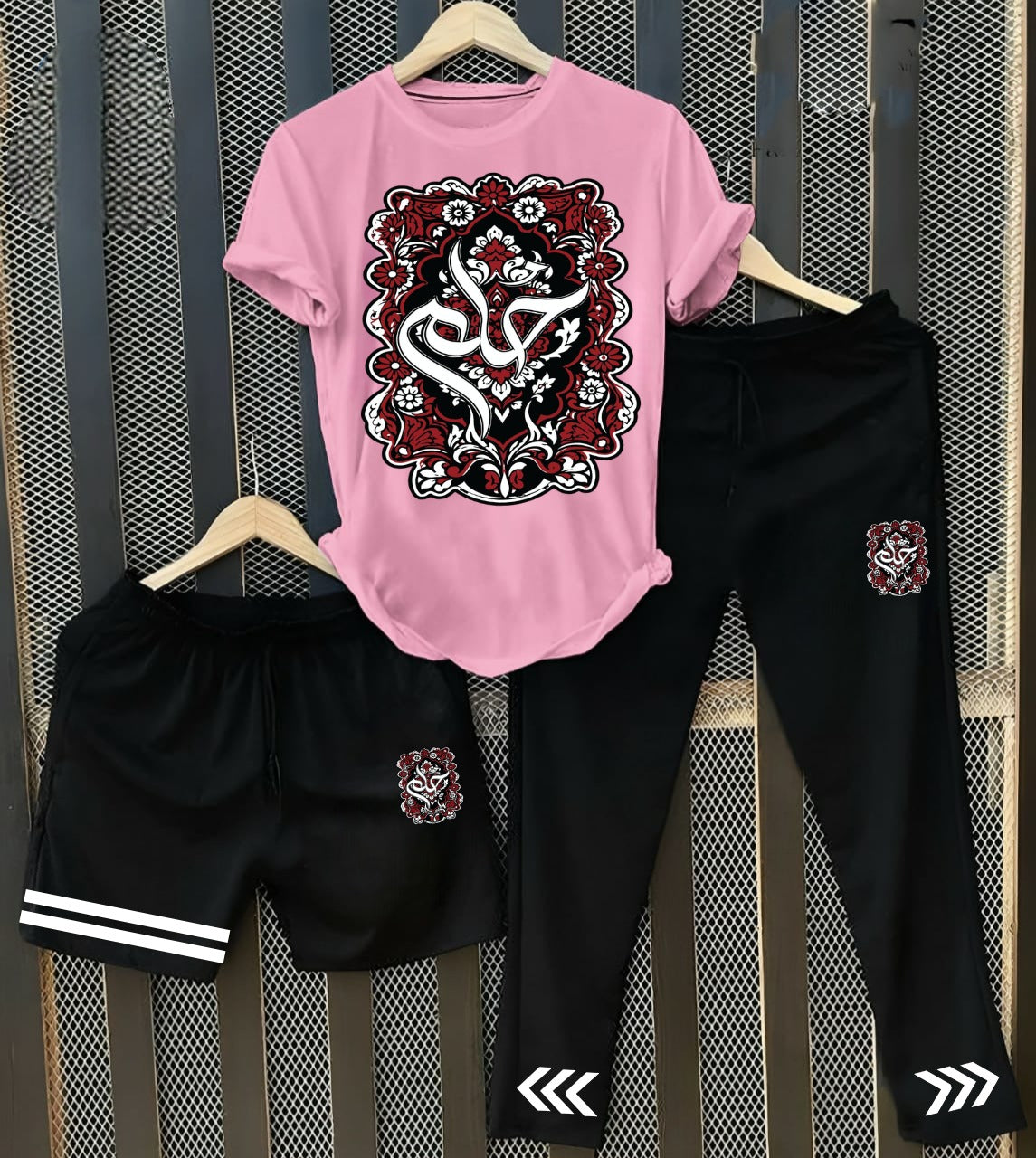 Pack of 3 Summer Tracksuit – Cotton Jersey T-Shirt, Trouser & Shorts