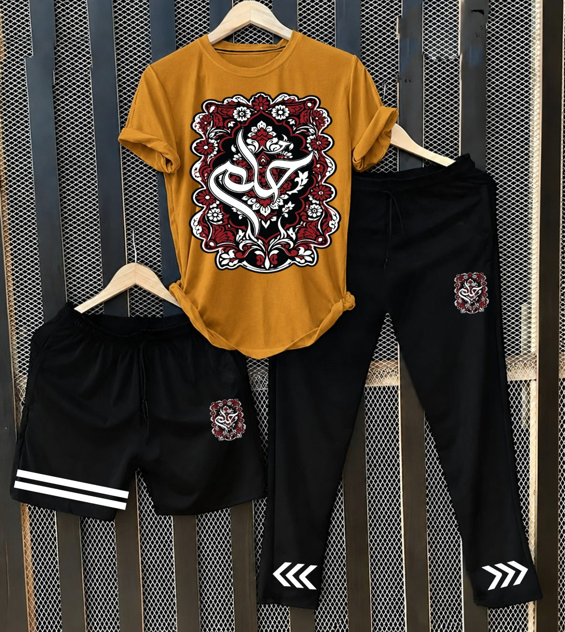 Pack of 3 Summer Tracksuit – Cotton Jersey T-Shirt, Trouser & Shorts