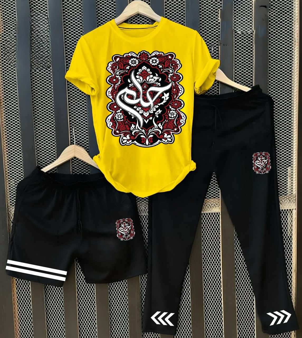 Pack of 3 Summer Tracksuit – Cotton Jersey T-Shirt, Trouser & Shorts