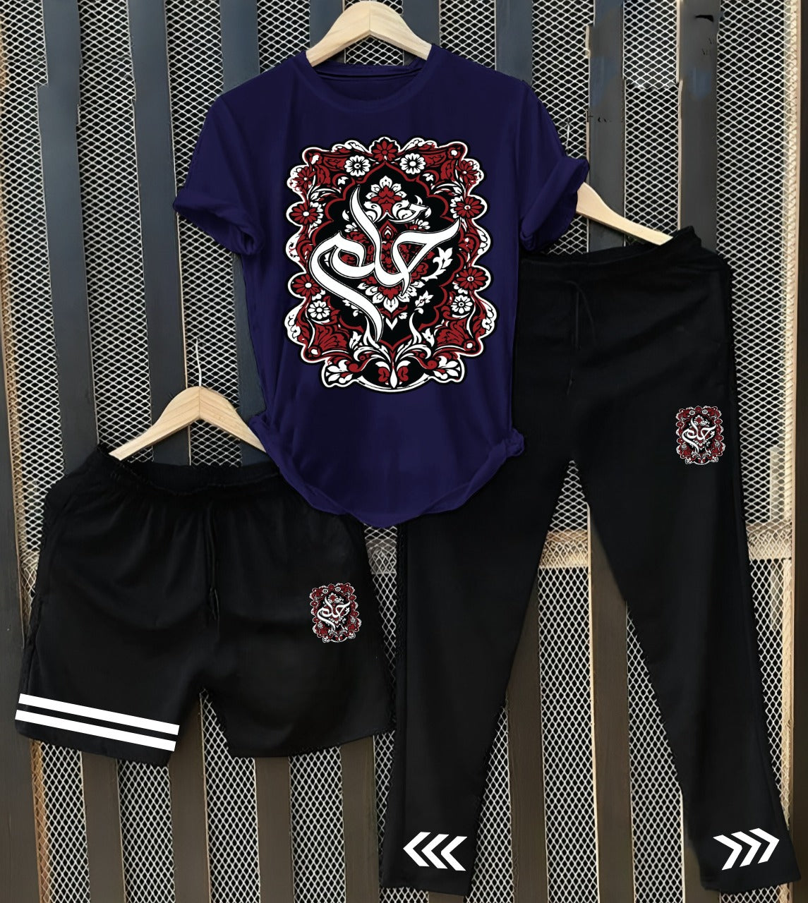 Pack of 3 Summer Tracksuit – Cotton Jersey T-Shirt, Trouser & Shorts