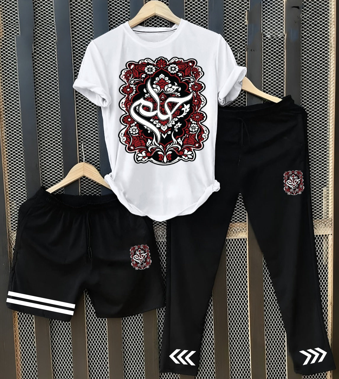 Pack of 3 Summer Tracksuit – Cotton Jersey T-Shirt, Trouser & Shorts