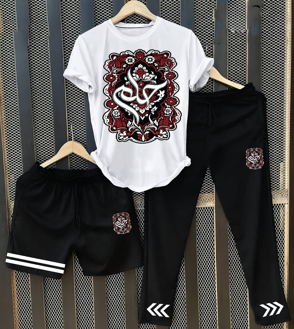 Pack of 3 Summer Tracksuit – Cotton Jersey T-Shirt, Trouser & Shorts