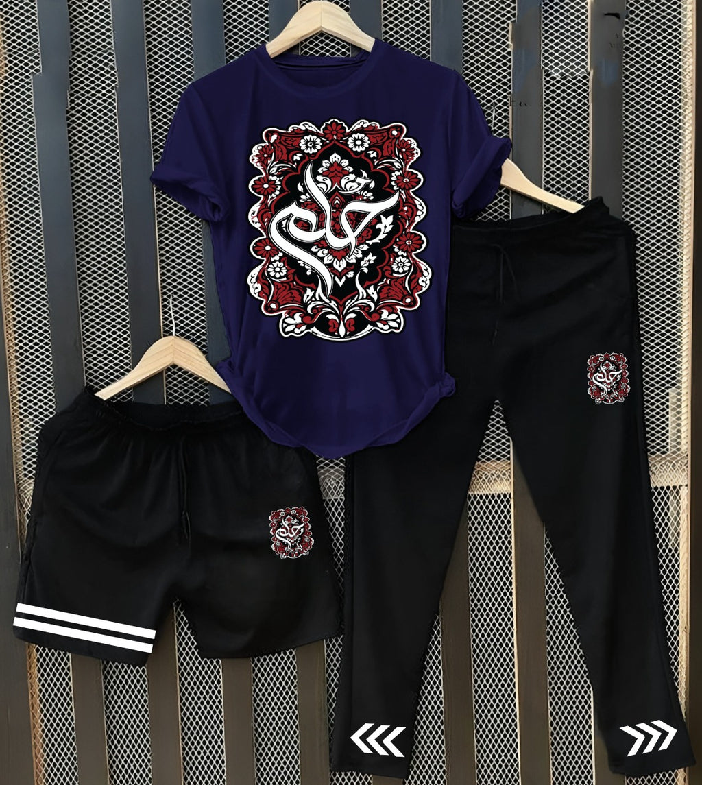 Pack of 3 Summer Tracksuit – Cotton Jersey T-Shirt, Trouser & Shorts