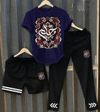 Pack of 3 Summer Tracksuit – Cotton Jersey T-Shirt, Trouser & Shorts