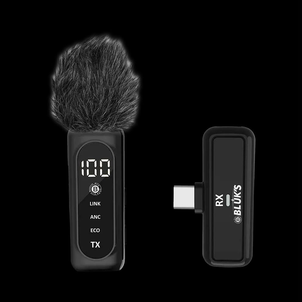 BLUK'S BX-118 | VOXNIX-AIR Collar Wireless ANC Mic (Type-C / Jack Available)
