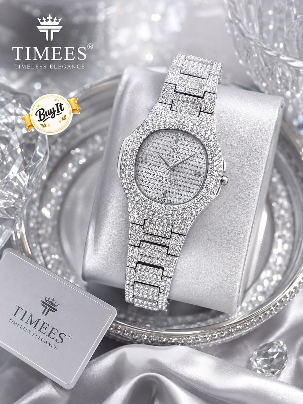 Timees Full Stone Ladies Watch