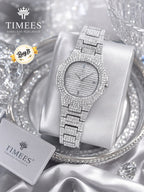 Timees Full Stone Ladies Watch