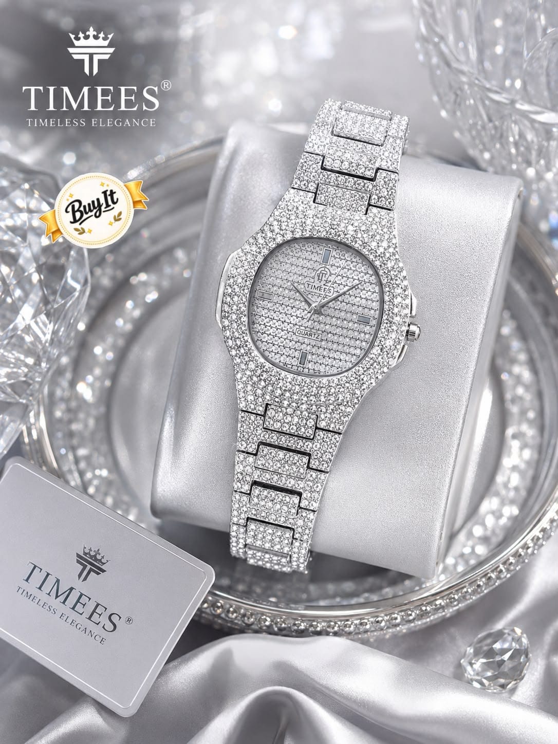 Timees Full Stone Ladies Watch