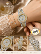 Timees Full Stone Ladies Watch