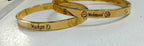 Stainless Steel Open Cuff Love Bangle – Trendy Unisex Kara (Golden & Silver)