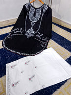 Ready to Wear Elegant Embroidered Bareeza Cotton Farshi Shalwaar Co-Ord Set