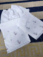 Ready to Wear Elegant Embroidered Bareeza Cotton Farshi Shalwaar Co-Ord Set