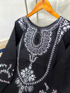 Ready to Wear Elegant Embroidered Bareeza Cotton Farshi Shalwaar Co-Ord Set