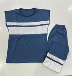 Kids Casual Soft Cotton Jersey T-Shirt & Trouser Set