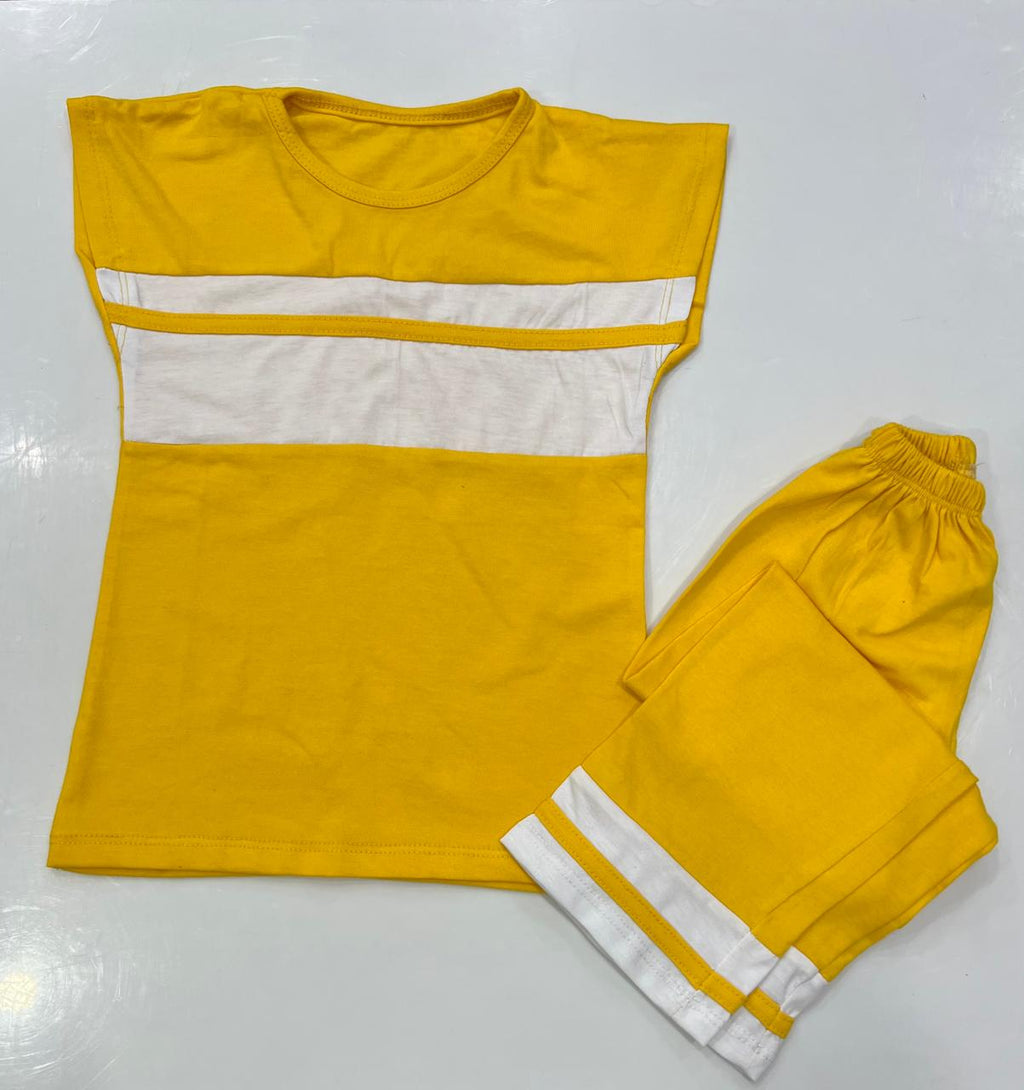 Kids Casual Soft Cotton Jersey T-Shirt & Trouser Set