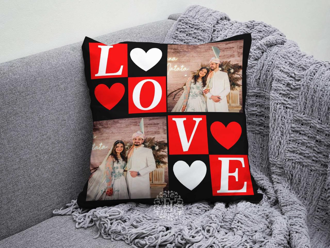 Customized Canvas Pillow / Cushion – 15x15 Inches