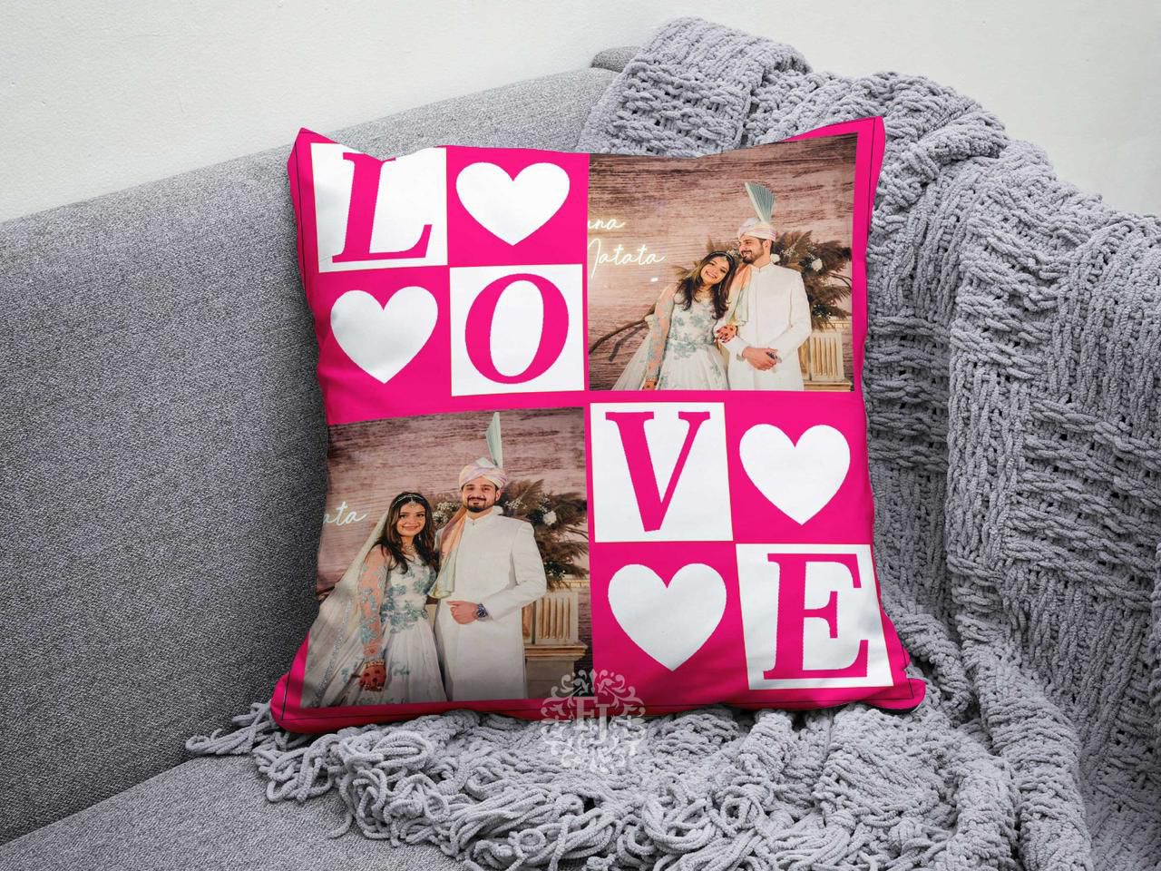 Customized Canvas Pillow / Cushion – 15x15 Inches