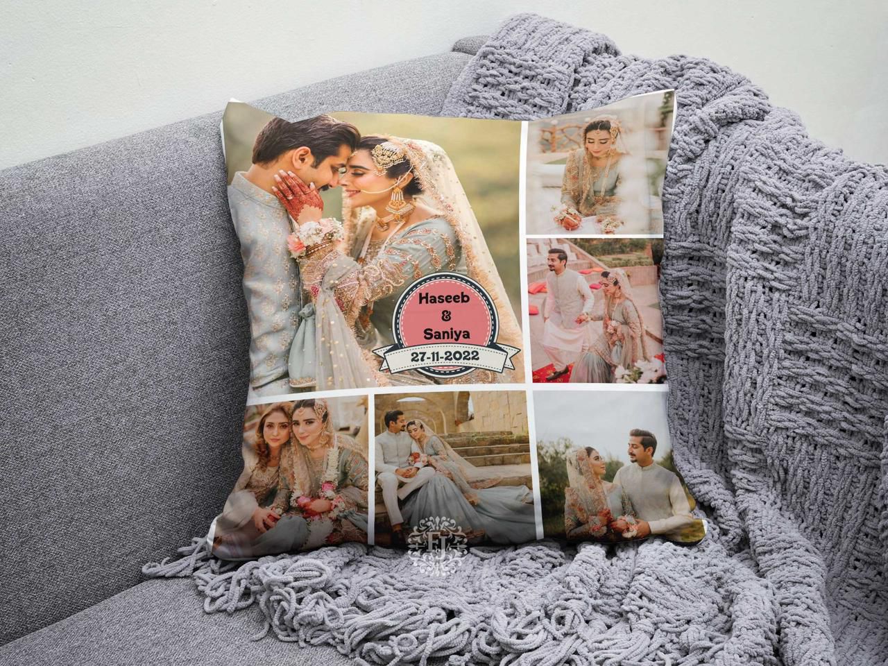 Customized Canvas Pillow / Cushion – 15x15 Inches