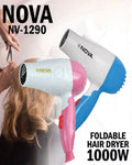 Nova NV-1290 Foldable Hair Dryer – 1000W Portable Travel Hair Dryer