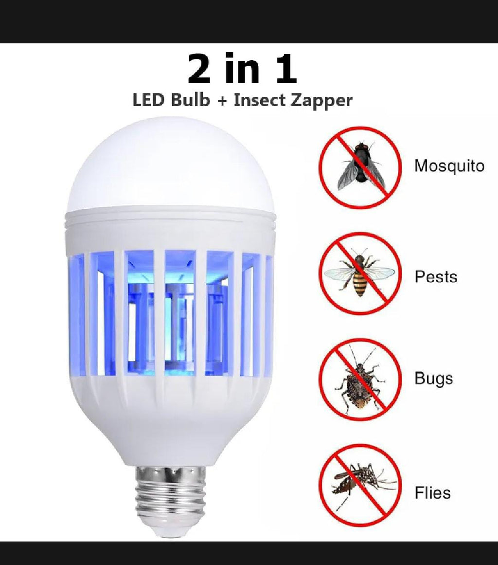 Electric Mosquito Zapper & Fly Trap Electronic Light Bulb Lamp