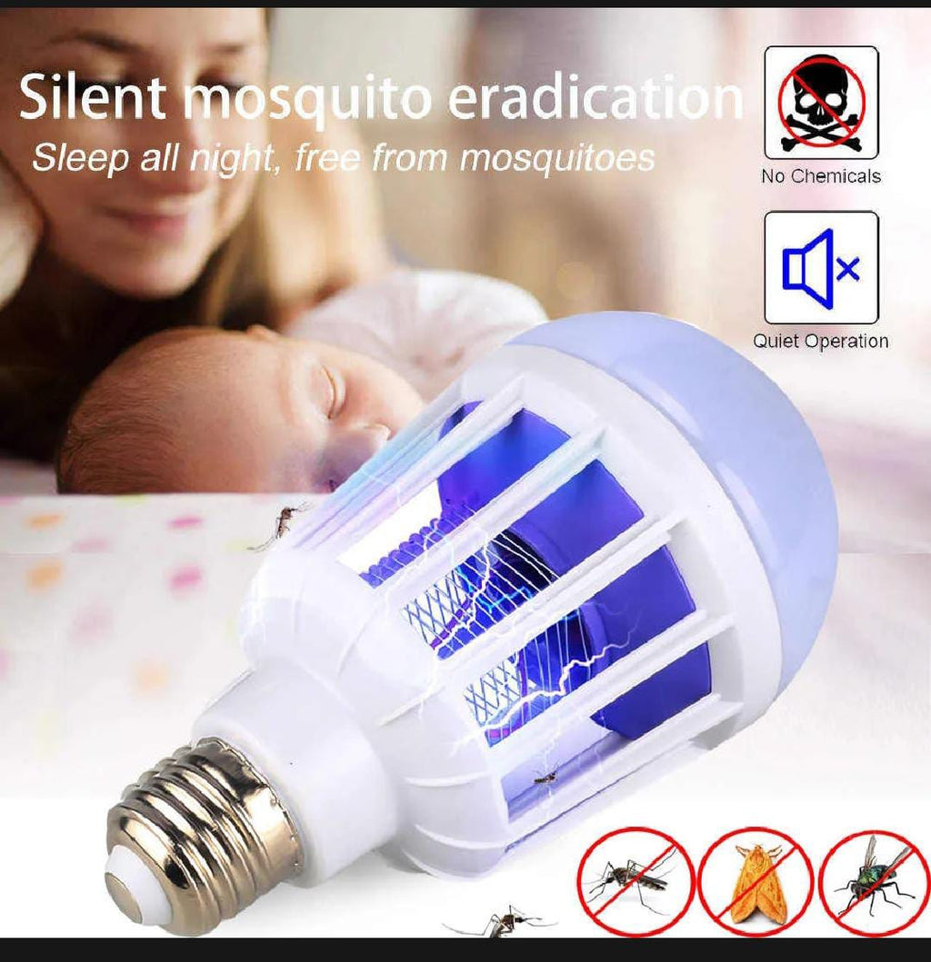 Electric Mosquito Zapper & Fly Trap Electronic Light Bulb Lamp