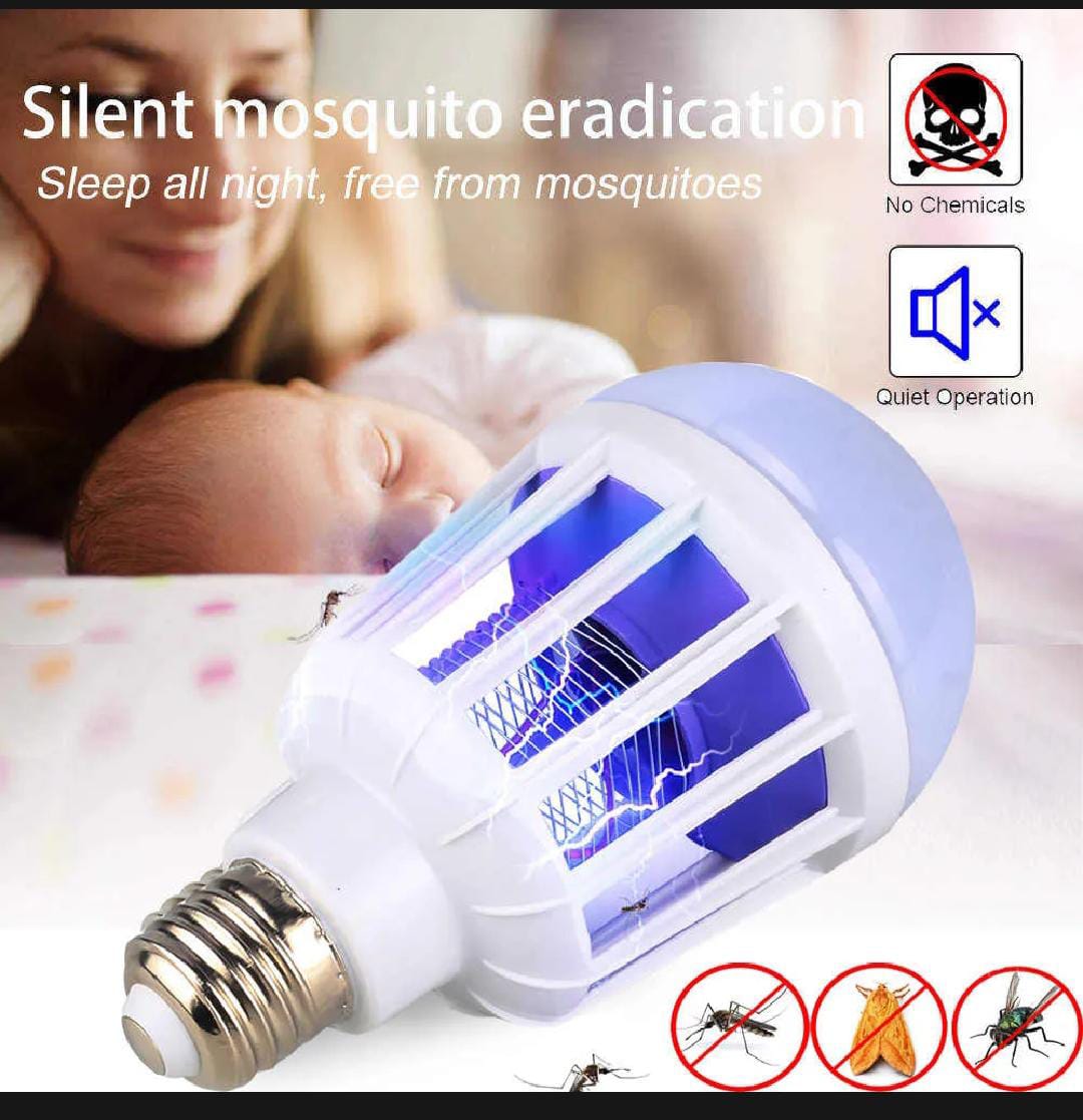 Electric Mosquito Zapper & Fly Trap Electronic Light Bulb Lamp