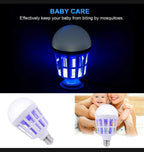 Electric Mosquito Zapper & Fly Trap Electronic Light Bulb Lamp